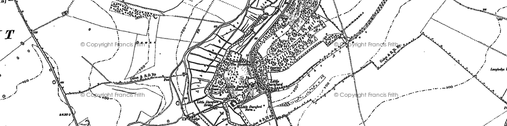Old map of Little Durnford in 1899
