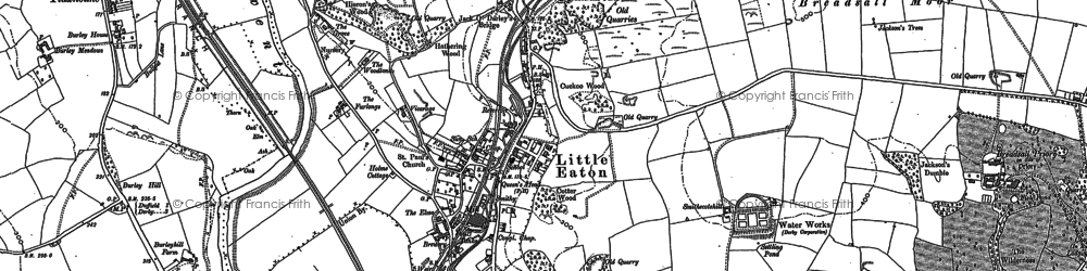 Old map of Little Eaton in 1881