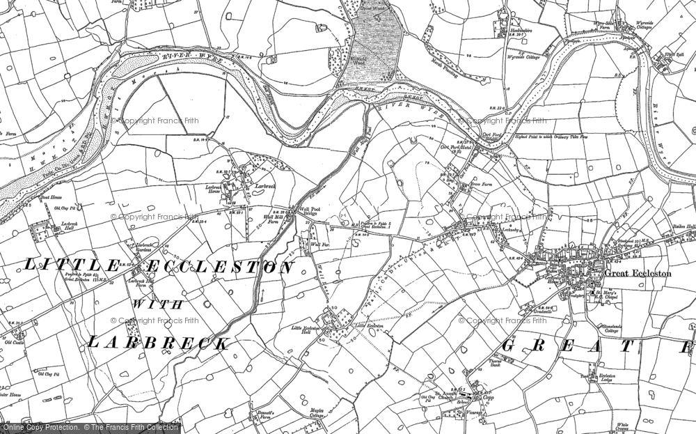 Old Map of Little Eccleston, 1891 - 1910 in 1891