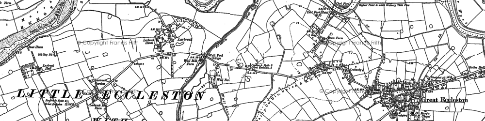 Old map of Little Eccleston in 1891