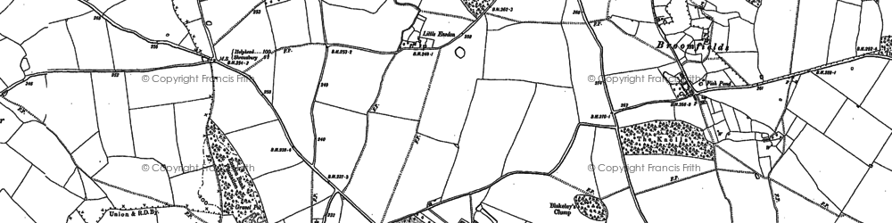 Old map of Little Ensdon in 1881