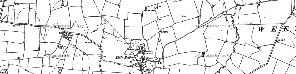 Old map of Everdon Hall in 1883