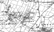 Old Map of Little Eversden, 1886
