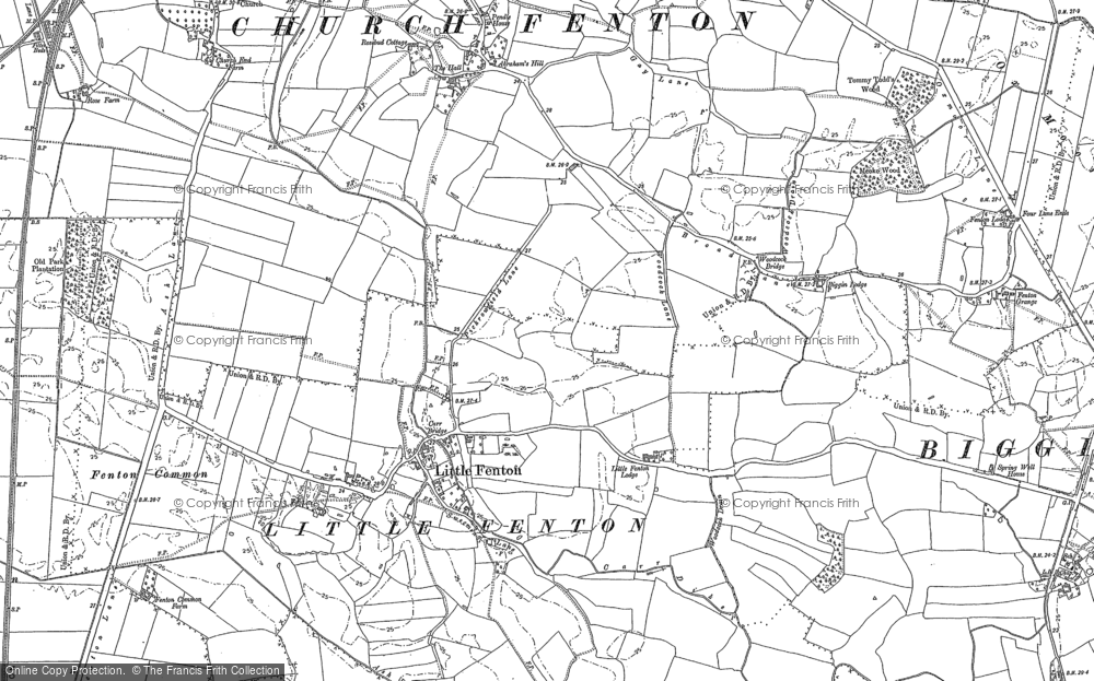 Old Map of Little Fenton, 1889 - 1890 in 1889