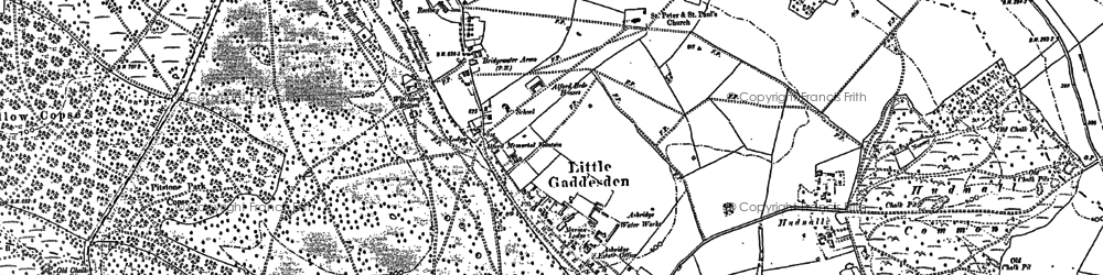 Old map of Little Gaddesden in 1897