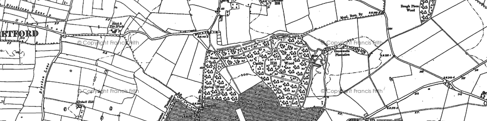 Old map of Little Gringley in 1884