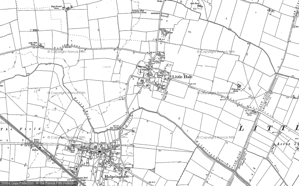 Old Map of Little Hale, 1887 - 1903 in 1887