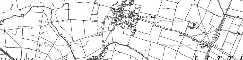Old map of Little Hale in 1887