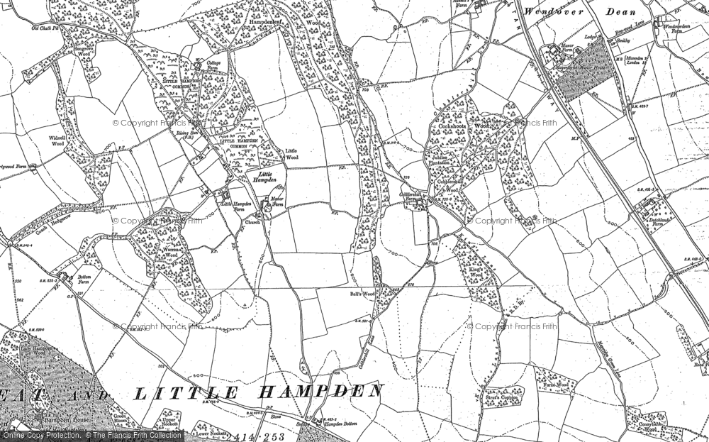 Old Map of Little Hampden, 1897 in 1897