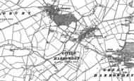 Old Map of Little Harrowden, 1884
