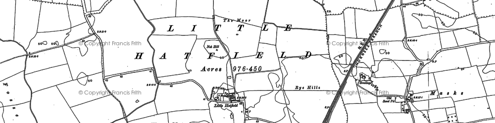 Old map of Little Hatfield in 1889