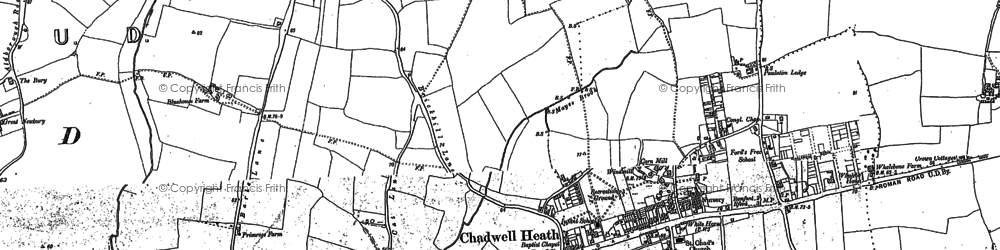 Old map of Little Heath in 1895