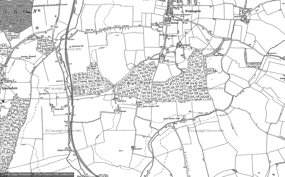 Old Map of Little Henham, 1896 in 1896