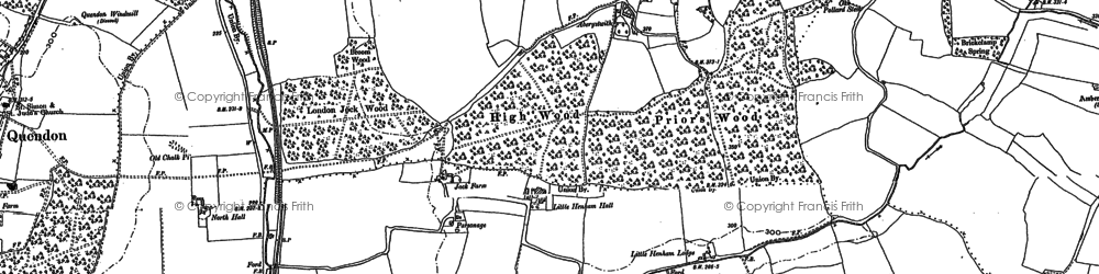 Old map of Little Henham in 1896