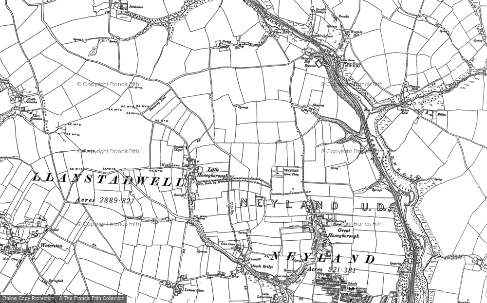 Old Map of Little Honeyborough, 1906 - 1948 in 1906