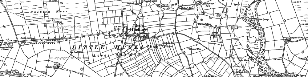 Old map of Little Hucklow in 1880