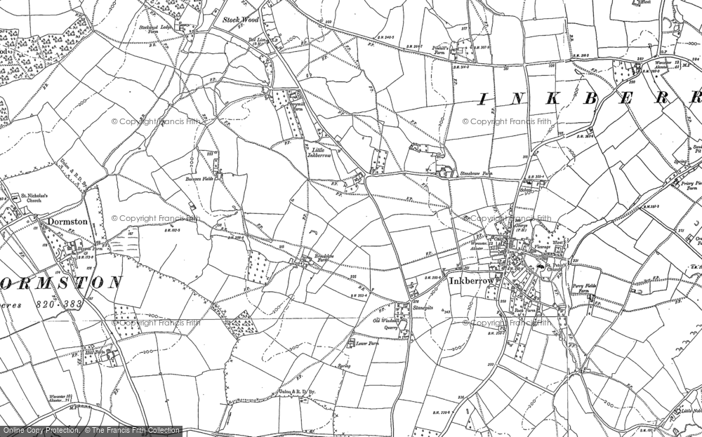 Old Map of Little Inkberrow, 1903 in 1903