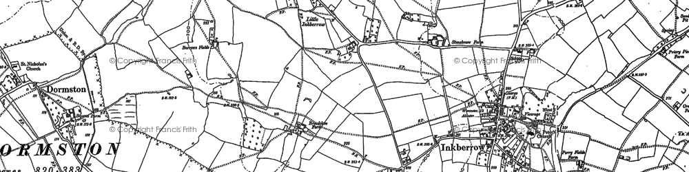 Old map of Little Inkberrow in 1903