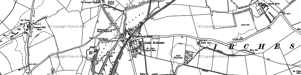 Old map of Little Irchester in 1885