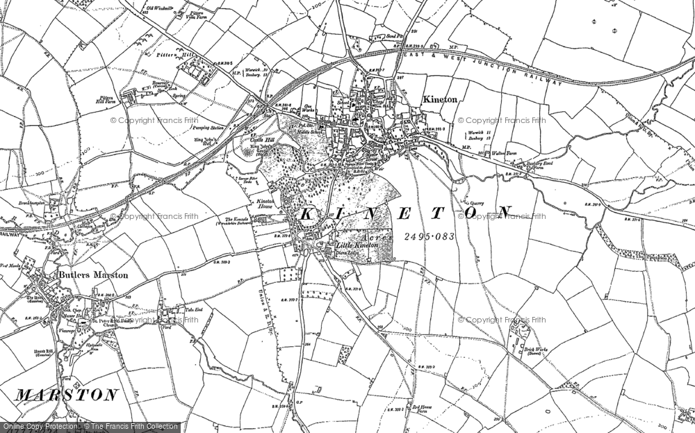 Old Map of Little Kineton, 1885 in 1885