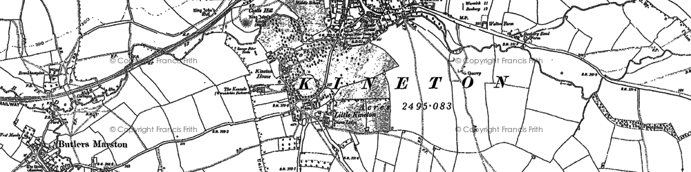 Old map of Little Kineton in 1885