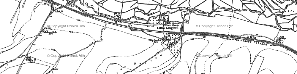 Old map of Little Langford in 1899