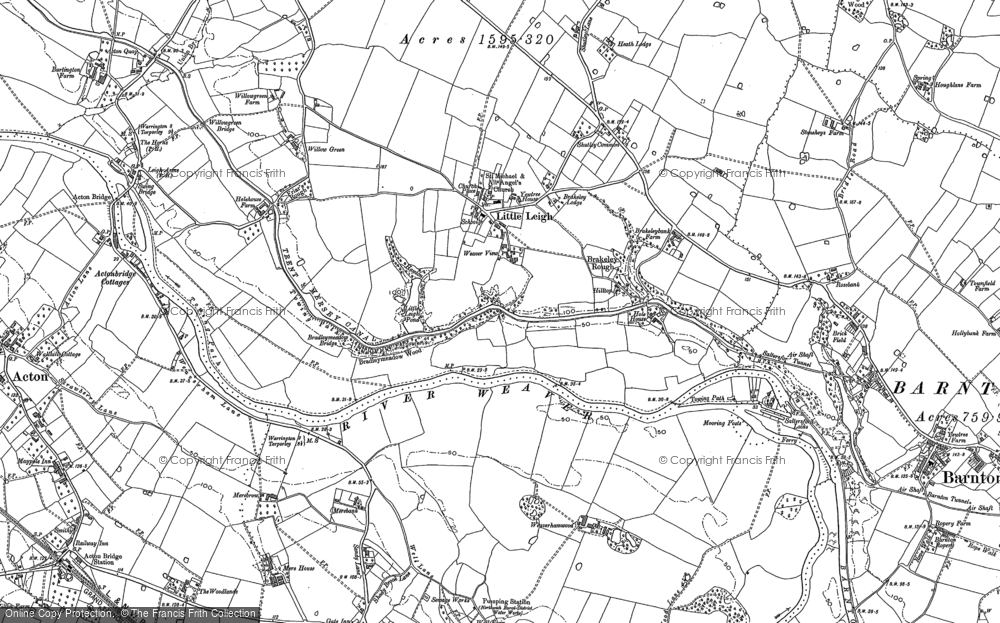 Old Map of Little Leigh, 1897 in 1897