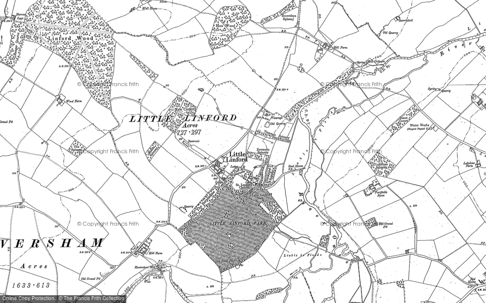 Old Map of Little Linford, 1898 - 1950 in 1898