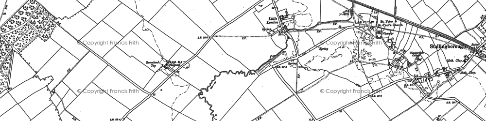 Old map of Little London in 1886