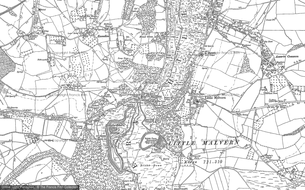 Old Map of Historic Map covering Wynds Point in 1884