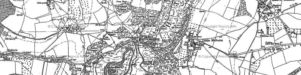 Old map of Little Malvern in 1884