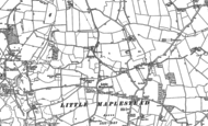Old Map of Little Maplestead, 1896