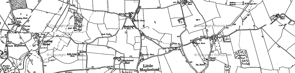 Old map of Little Maplestead in 1896