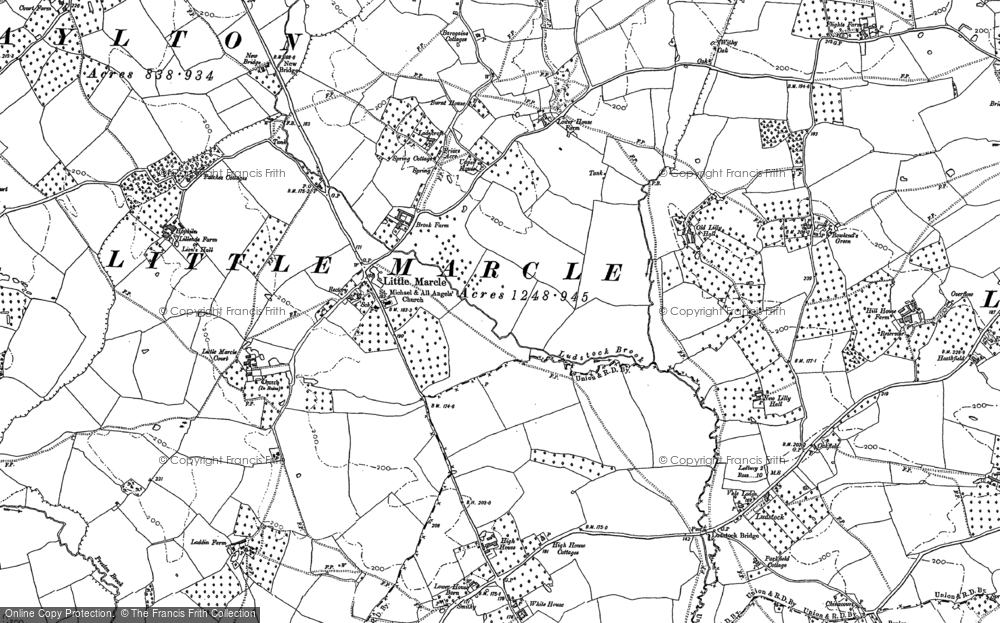 Old Map of Historic Map covering Ast Wood in 1903