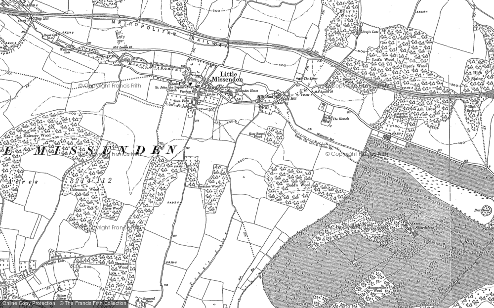 Old Map of Little Missenden, 1897 in 1897