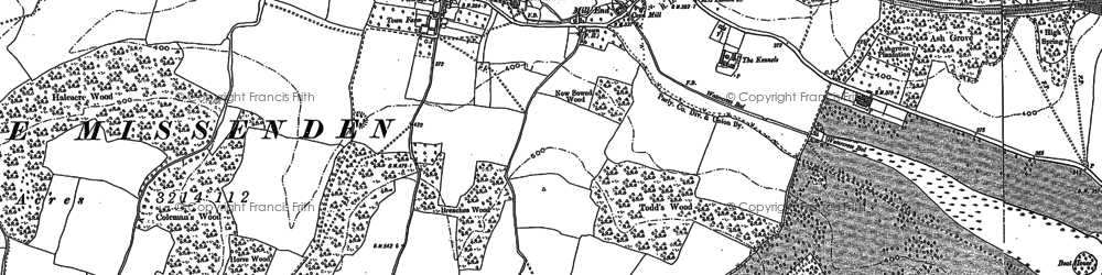 Old map of Little Missenden in 1897