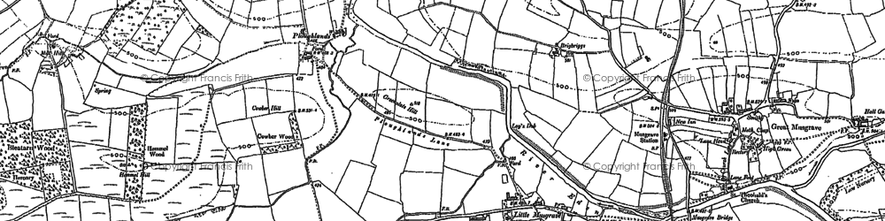 Old map of Blands Wath in 1897