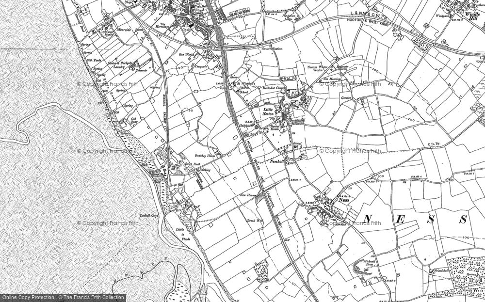 Old Map of Little Neston, 1897 - 1909 in 1897