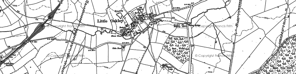Old map of Little Oakley in 1885
