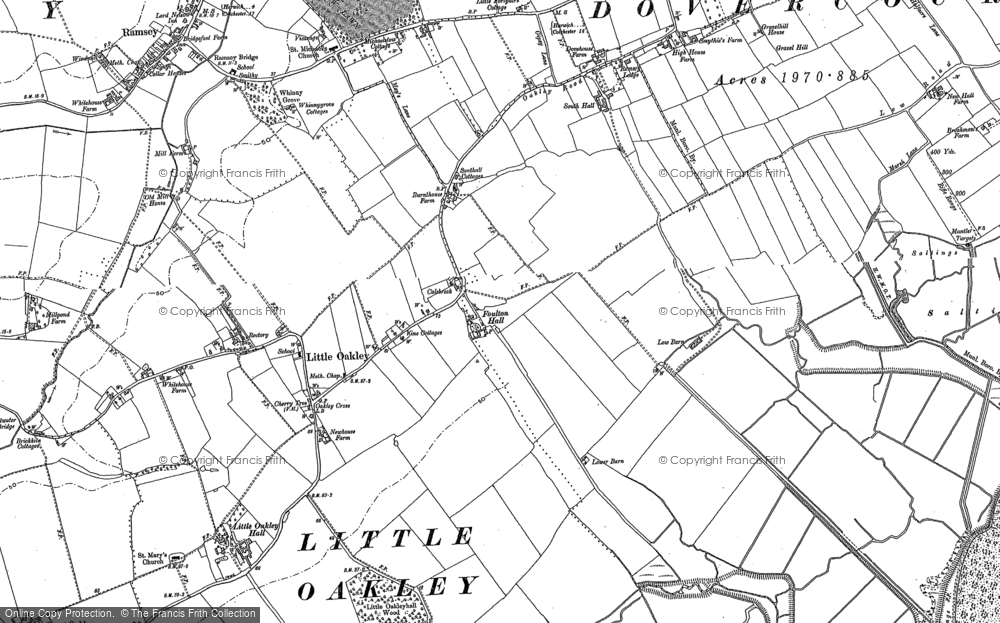 Old Map of Little Oakley, 1896 in 1896