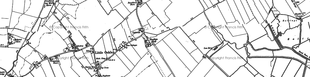 Old map of Little Oakley in 1896