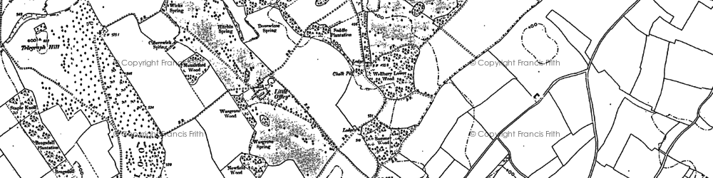 Old map of Little Offley in 1899