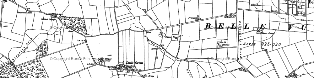 Old map of Little Orton in 1899