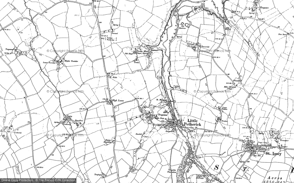 Old Map of Little Petherick, 1880 in 1880