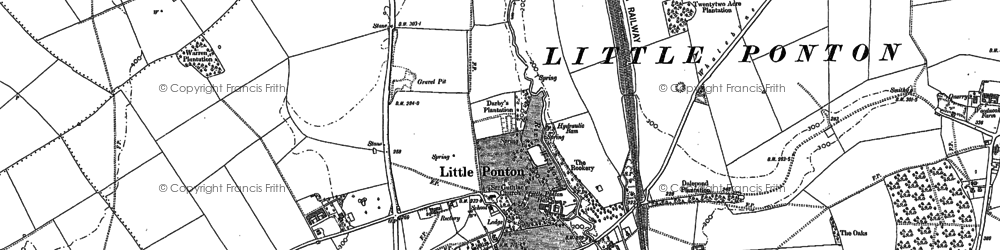 Old map of Little Ponton in 1885