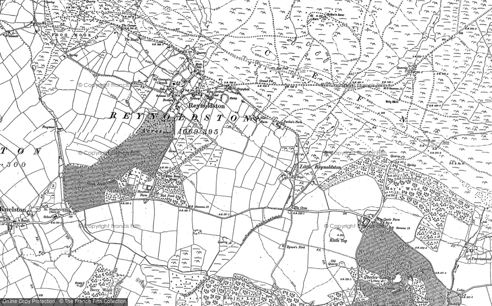 Old Map of Little Reynoldston, 1896 in 1896