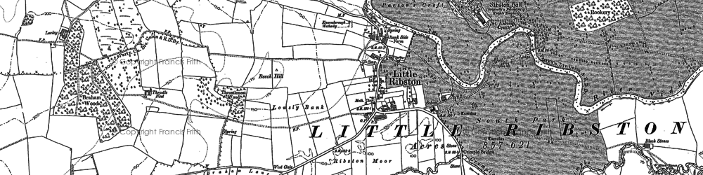 Old map of Little Ribston in 1892