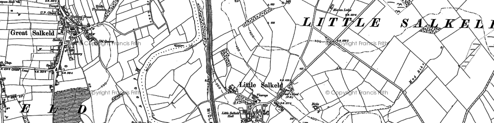 Old map of Little Salkeld in 1898