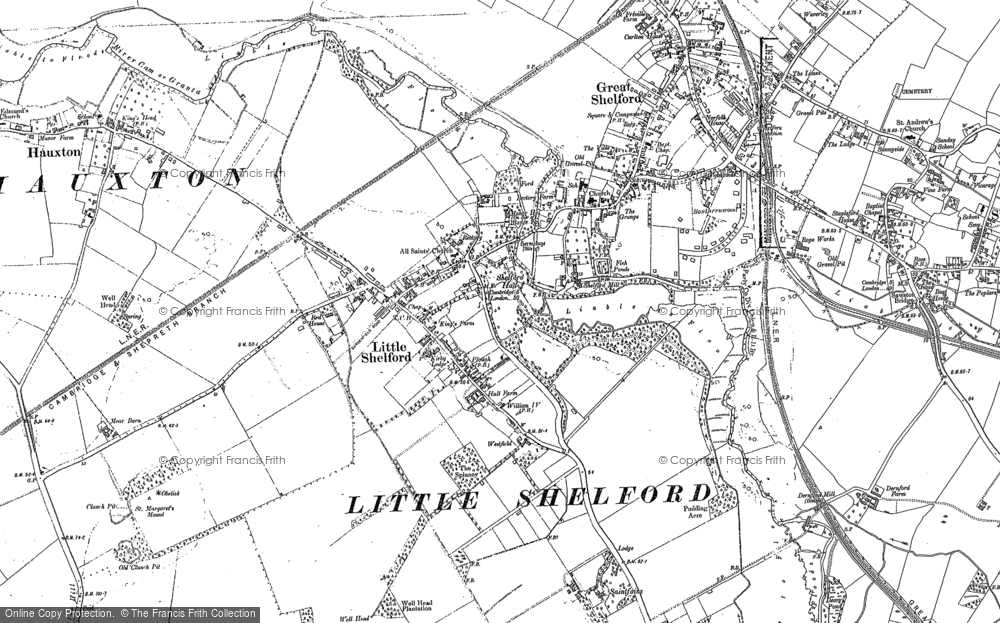 Old Map of Little Shelford, 1885 in 1885