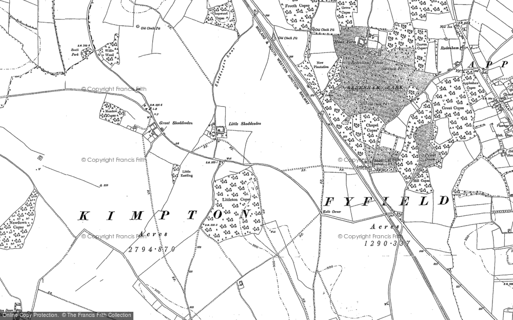 Old Map of Little Shoddesden, 1894 - 1909 in 1894